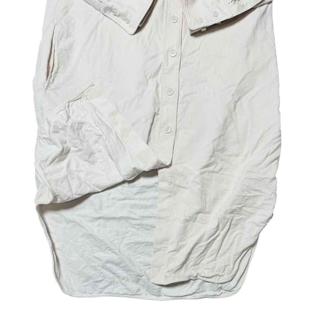 COS‎ Cream Corduroy Button-Front Shirt Dress Minimalist Cotton Capsule Fall US 4 - Picture 6 of 8